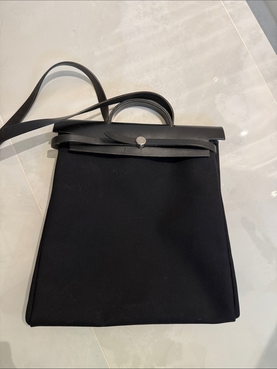 Hermes Handbags - Vintage Hermès Herbag GM Noir Canvas & Vache Leather – 1999 - unisex